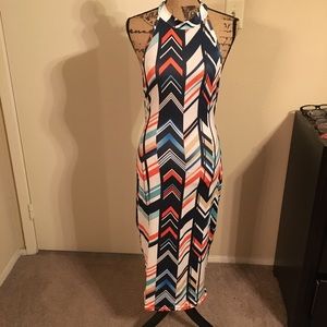 Backless body con dress